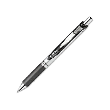 Pentel EnerGel RTX Retractable Gel Pens, Medium Point, Black Ink, Dozen (BL77-A)